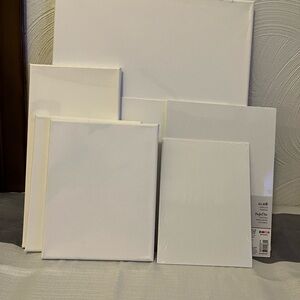 White Canvas Set for Home Art. New 7 pieces